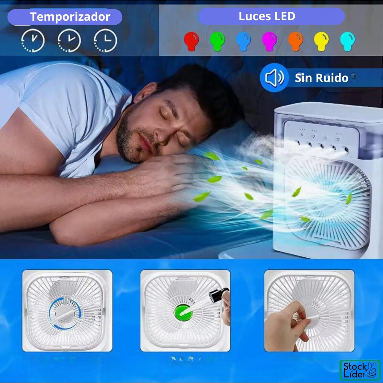 VENTILADOR SMART COOL CON PULVERIZADORES DE AGUA