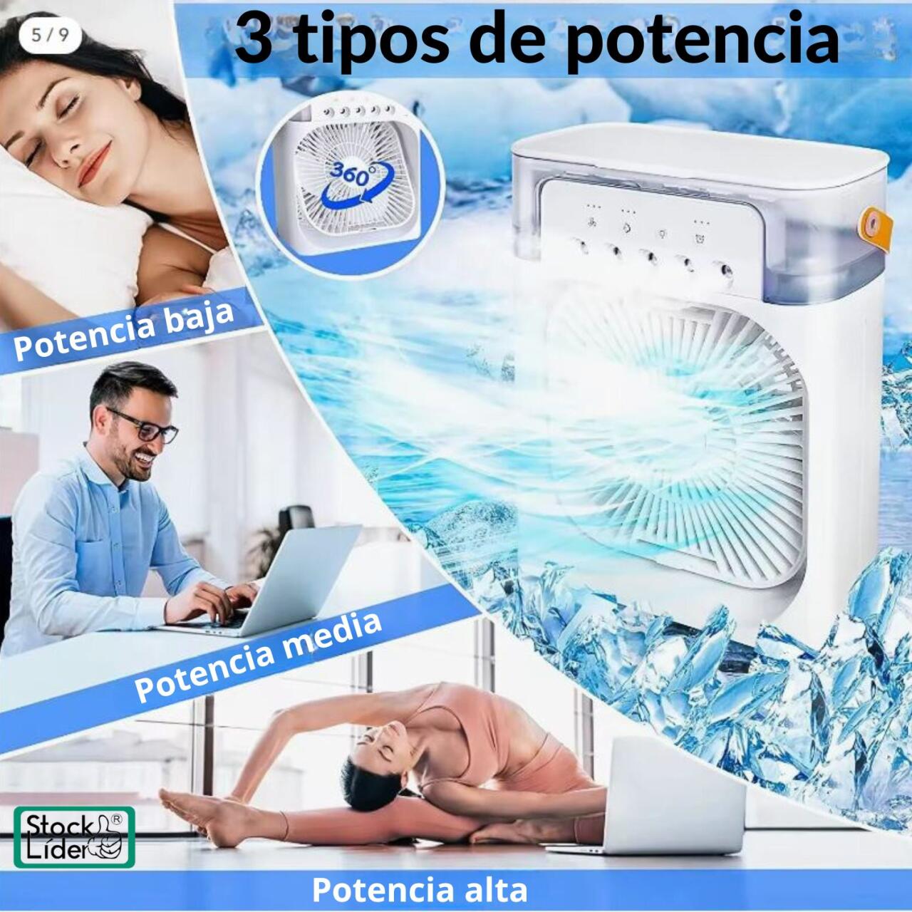 VENTILADOR SMART COOL CON PULVERIZADORES DE AGUA