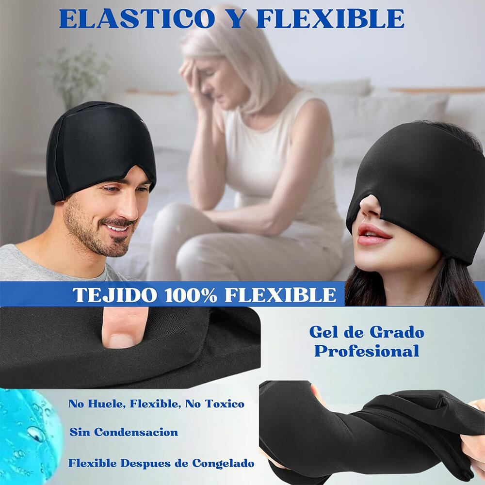 GORRO TERAPÉUTICO DE GEL – ALIVIO INSTANTÁNEO PARA MIGRAÑAS Y DOLOR DE CABEZA