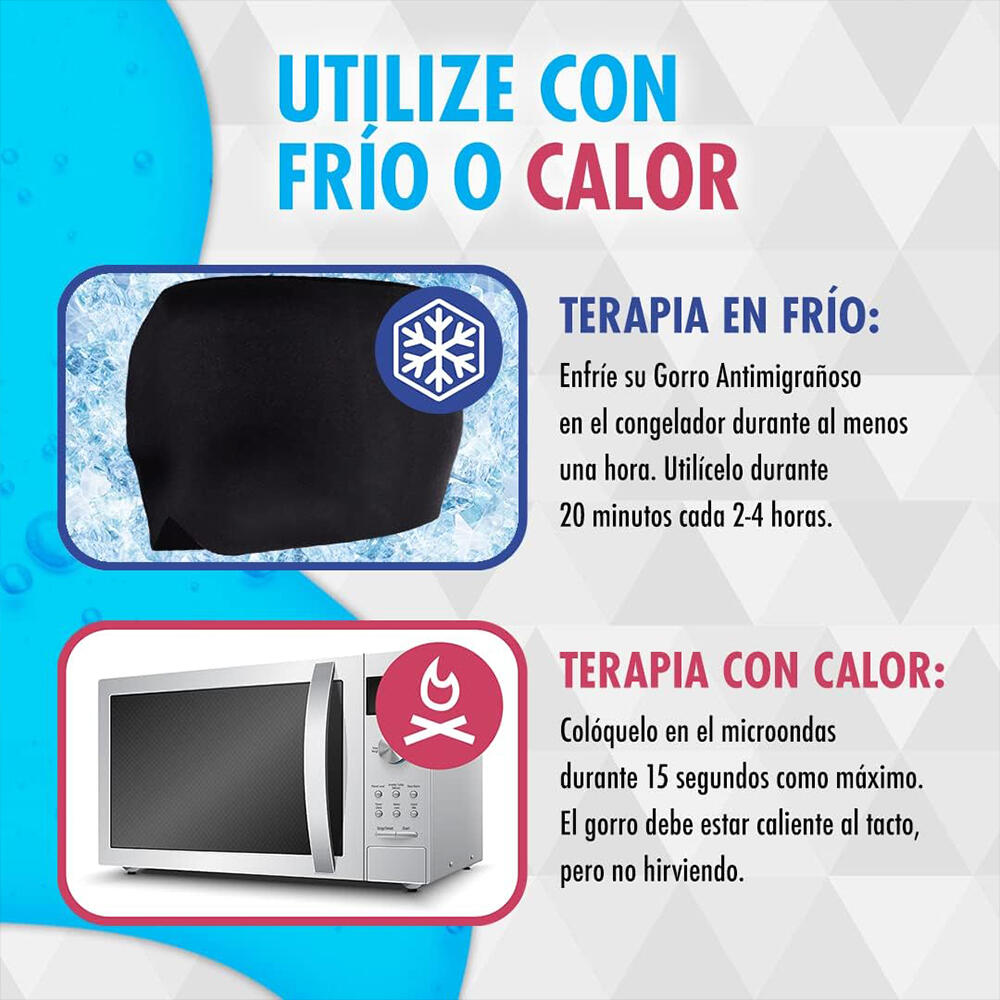 GORRO TERAPÉUTICO DE GEL – ALIVIO INSTANTÁNEO PARA MIGRAÑAS Y DOLOR DE CABEZA